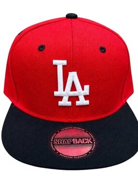 Red & black LA Dodgers hat Dodgers SnapBack hat new LA hat embroidered logo new